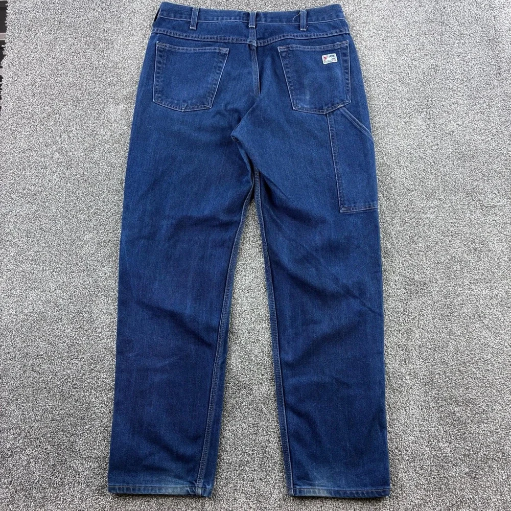 Tyndale Carpenter Jeans Mens 34x34 Blue FRMC Flame Resistant F290T USA Made